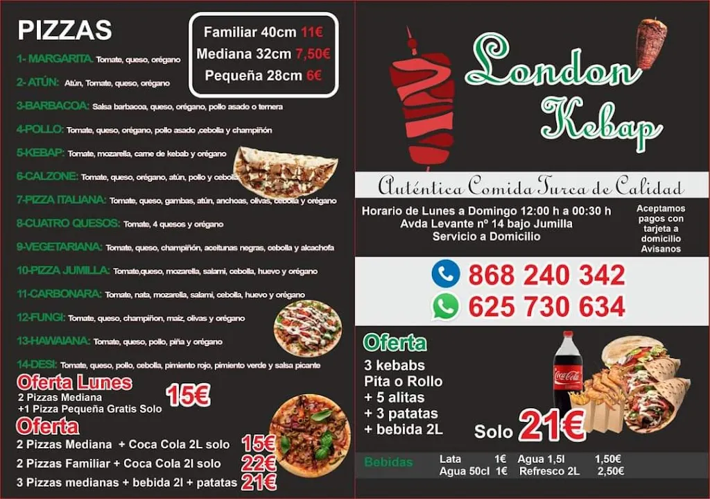 Menu_London kebab jumilla_Jumilla_image_1