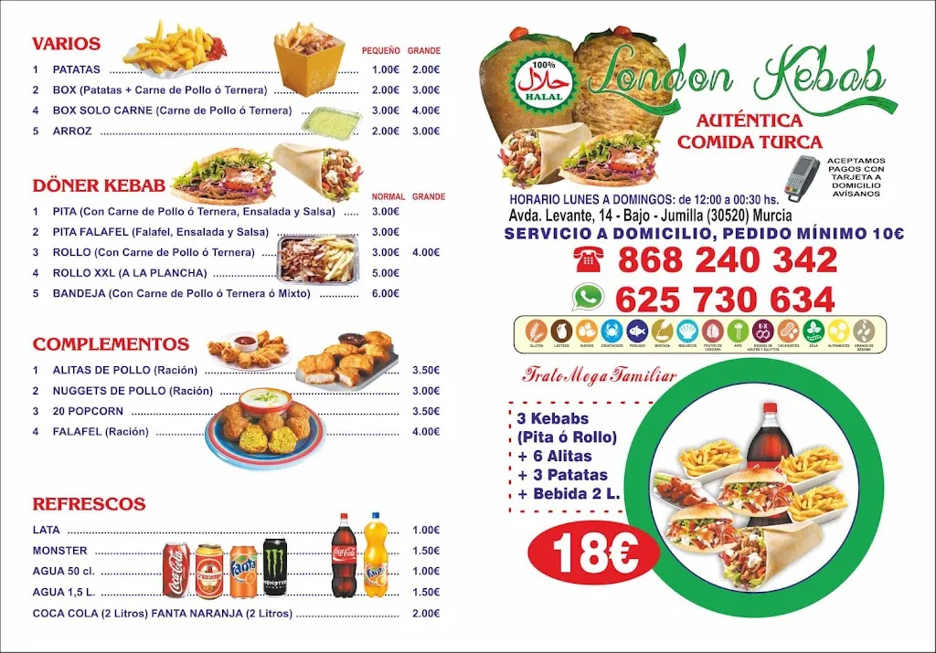 Menu_London kebab jumilla_Jumilla_image_4