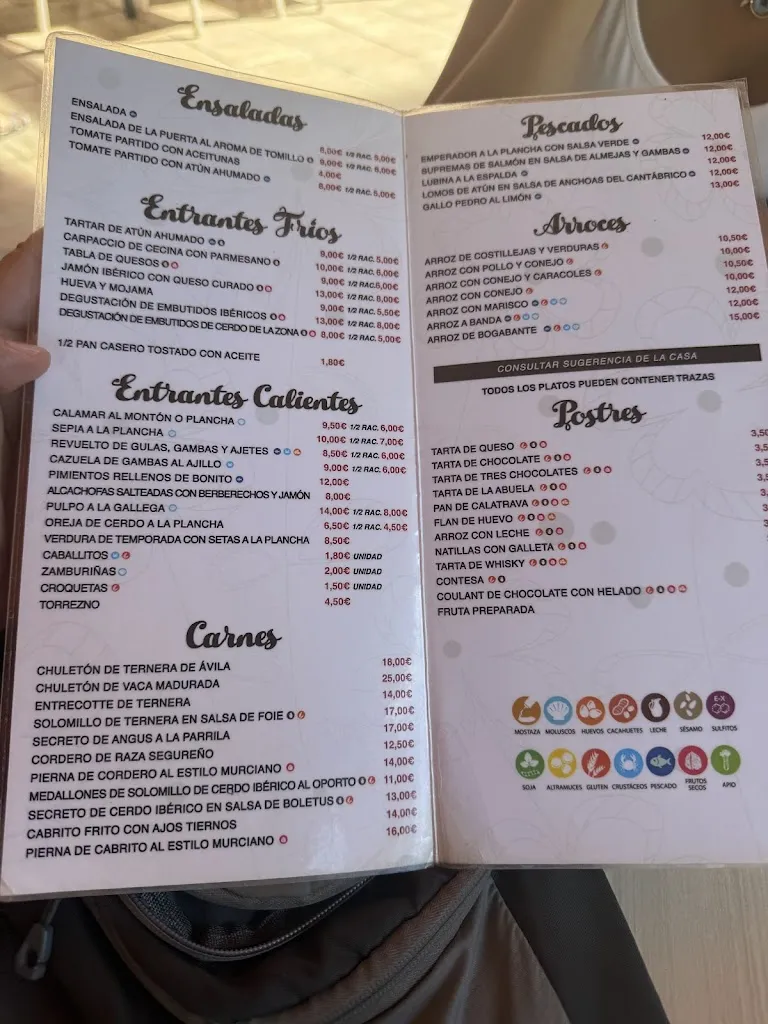 Menu_Bar Restaurante Camping La Puerta_Moratalla_image_1