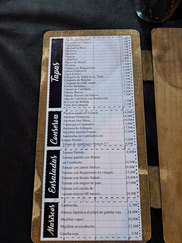 Menu_La Perra Chica Tapas Restaurant_Mazarrón_image_1