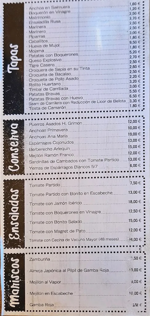 Menu_La Perra Chica Tapas Restaurant_Mazarrón_image_2