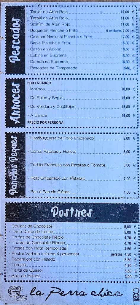 Menu_La Perra Chica Tapas Restaurant_Mazarrón_image_3