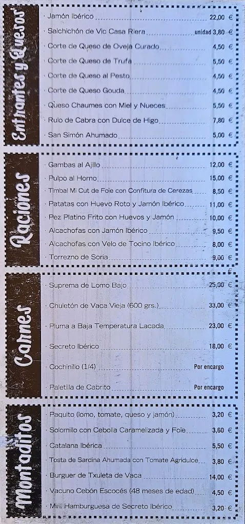 Menu_La Perra Chica Tapas Restaurant_Mazarrón_image_4