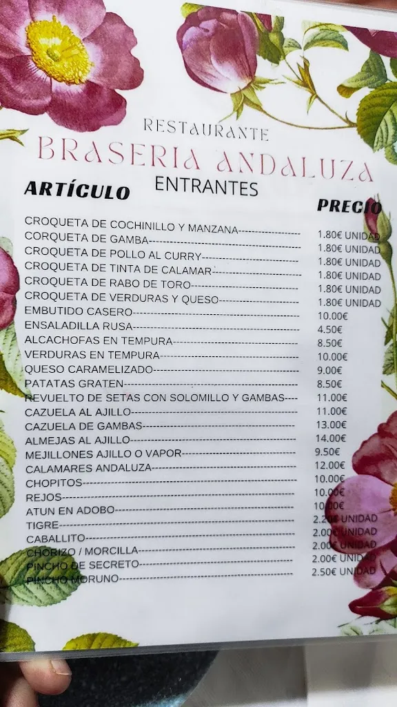 Menu_Restaurante Brasería Andaluza_Mazarrón_image_2