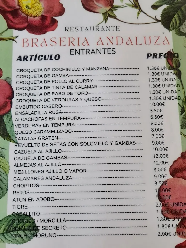 Menu_Restaurante Brasería Andaluza_Mazarrón_image_3