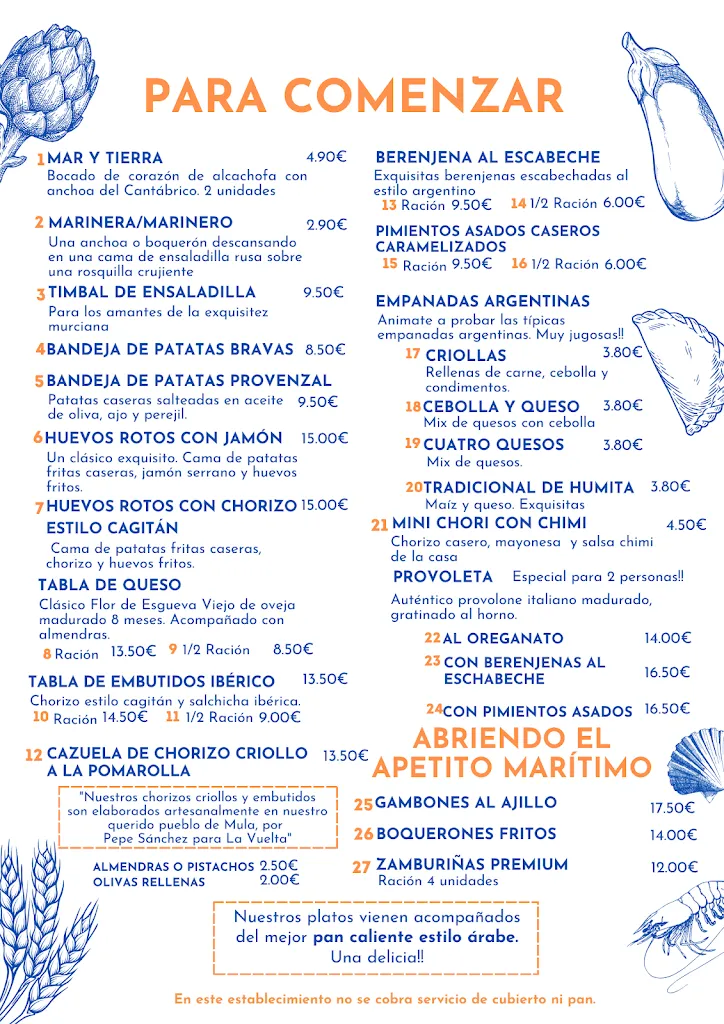 Menu_Restaurante La Vuelta_Mazarrón_image_1