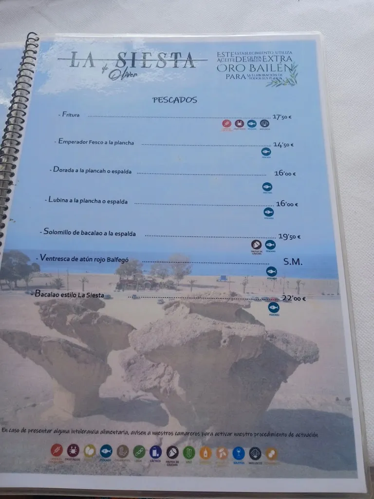 Menu_Restaurante La Siesta de Oliver_Mazarrón_image_1