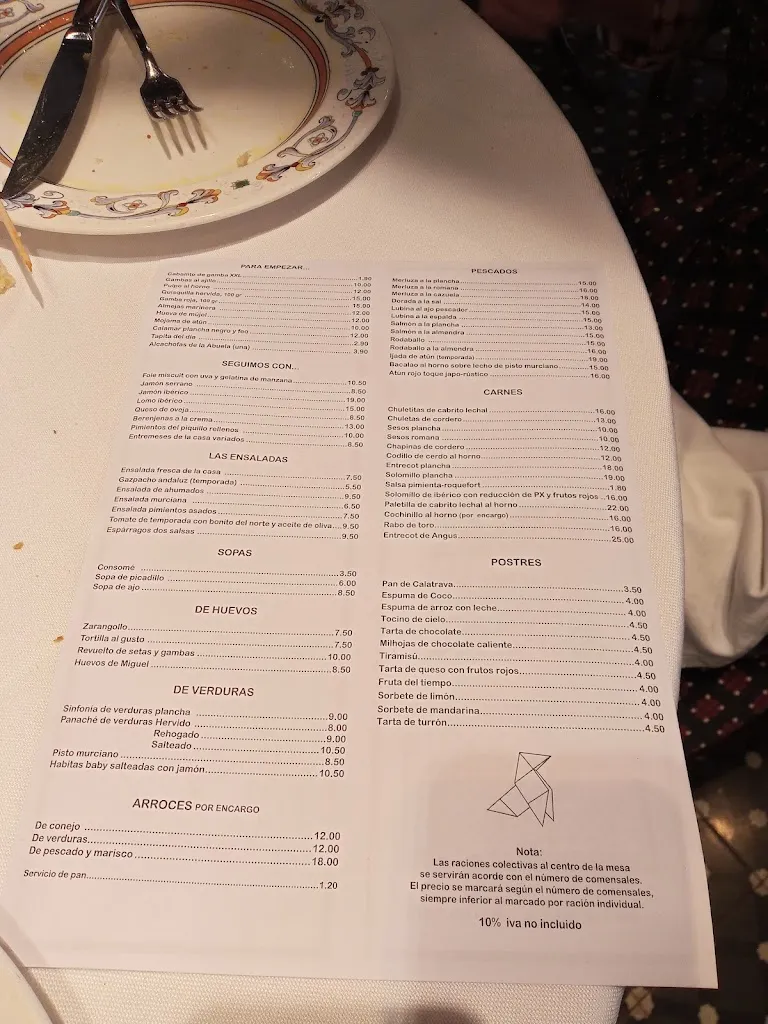 Menu_Restaurante La Pequeña Taberna_Murcia_image_1