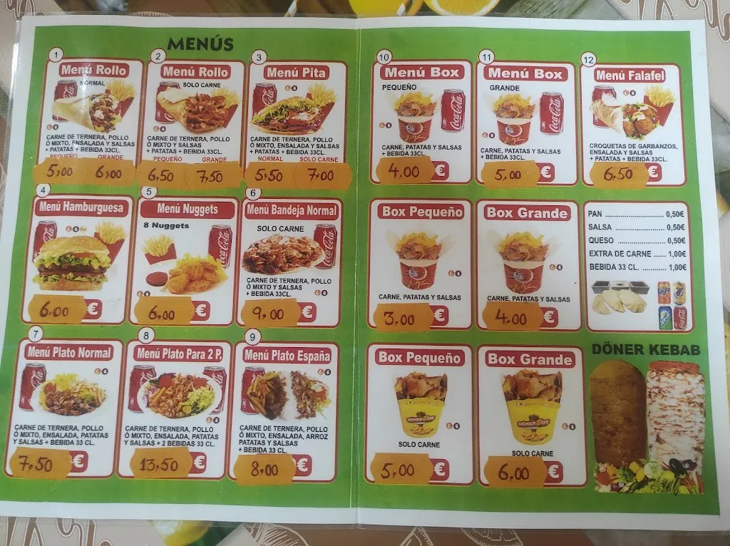 Menu_Doner kebab restaurant_Redován_image_1