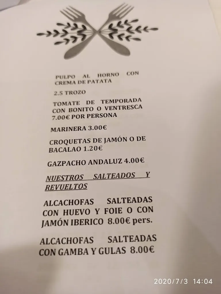 Menu_El Carlos Restaurante desde 1904 Santomera_Santomera_image_4