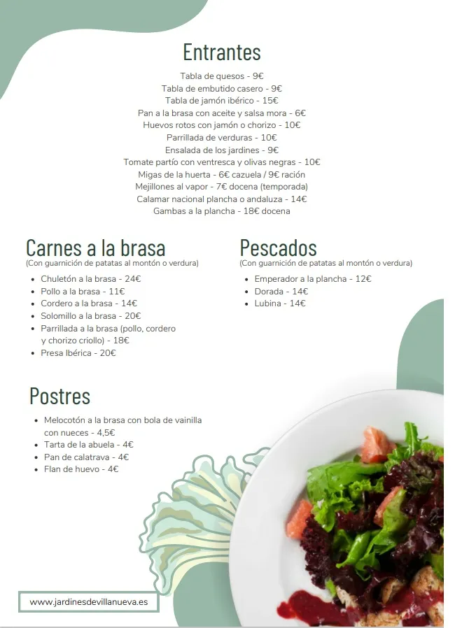 Menu_Restaurante Jardines de Villanueva_Villanueva del Río Segura_image_1