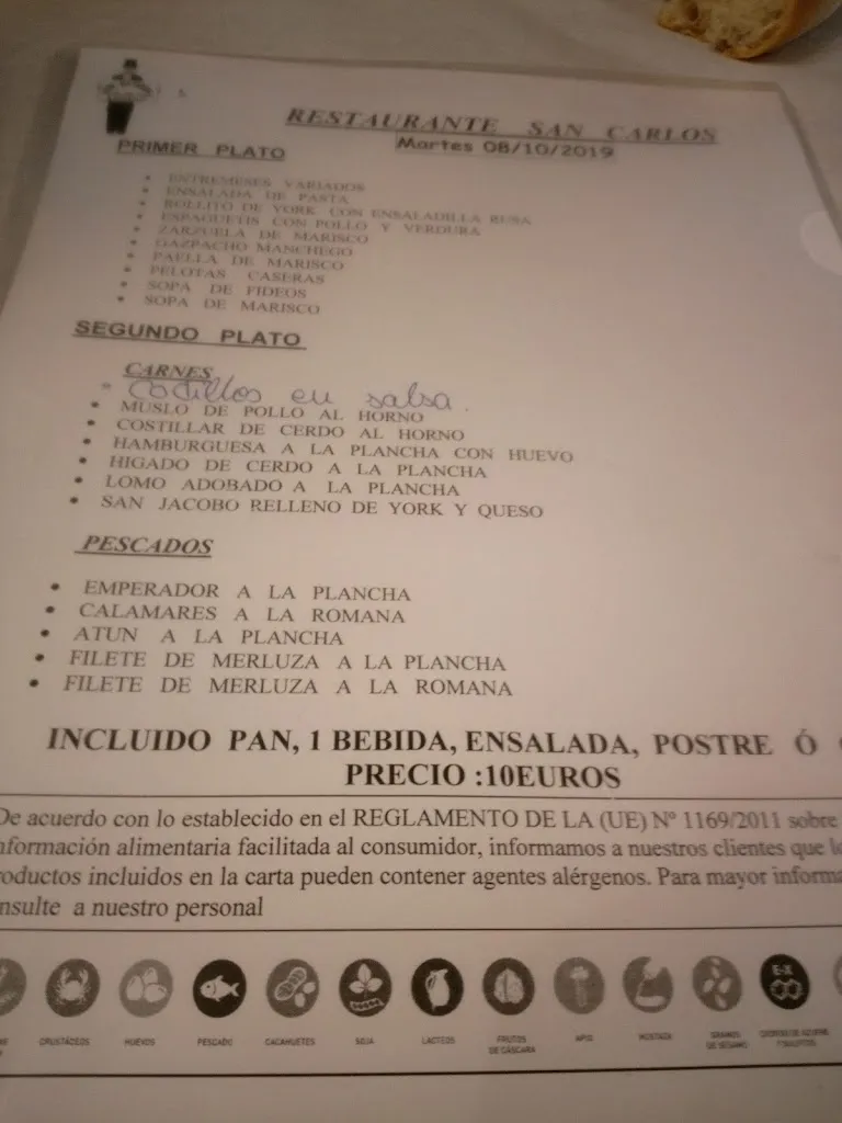 Menu_Hostal Restaurante San Carlos_Redován_image_2