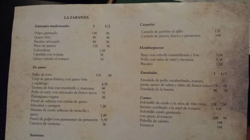 Menü_Restaurante la Zaranda / Restaurantes en Yecla_Yecla_Bild_1