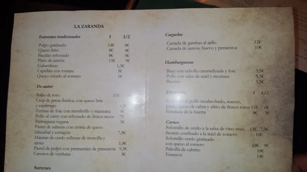 Menü_Restaurante la Zaranda / Restaurantes en Yecla_Yecla_Bild_2