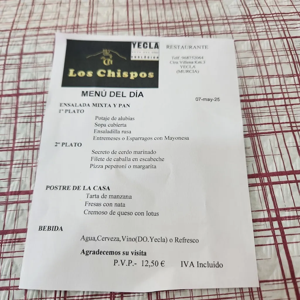 Jorge Cervino_Restaurante Los Chispos_Yecla_review