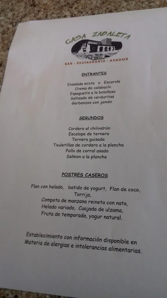 Menu_Casa Zabaleta_Aibar/Oibar_image_1
