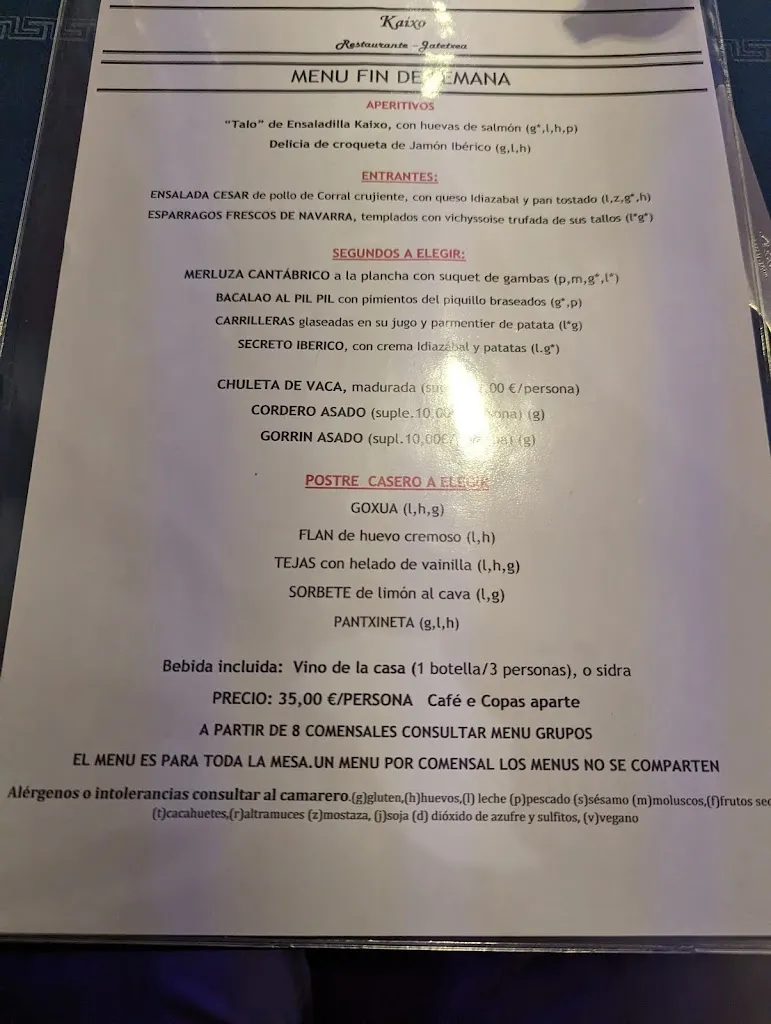 Menu_RESTAURANTE CAFETERÍA KAIXO_Altsasu/Alsasua_image_2