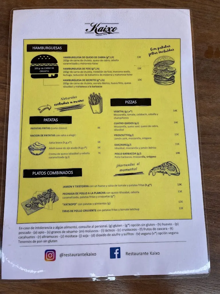 Menu_RESTAURANTE CAFETERÍA KAIXO_Altsasu/Alsasua_image_3