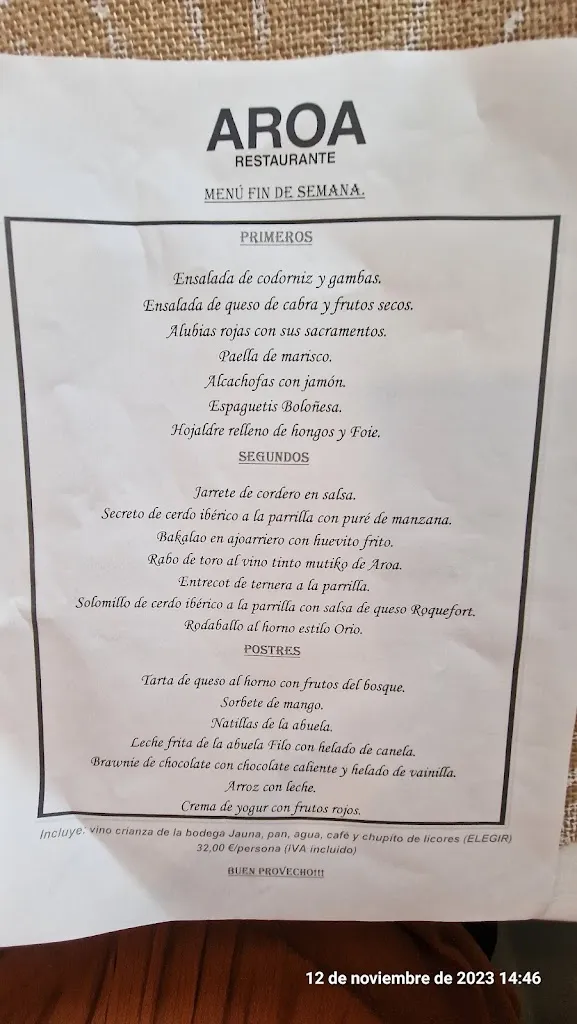 Menu_Aroa Bodegas_Abáigar_immagine_1