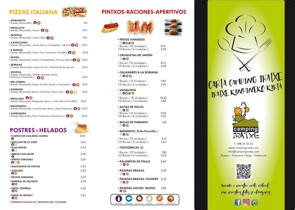 Menu_Cafetería Restaurante Camping Iratxe_Abáigar_image_2