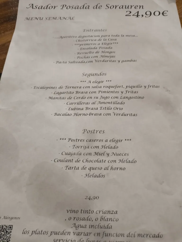 Menu_Asador Restaurante La Posada de Sorauren_Abáigar_image_2