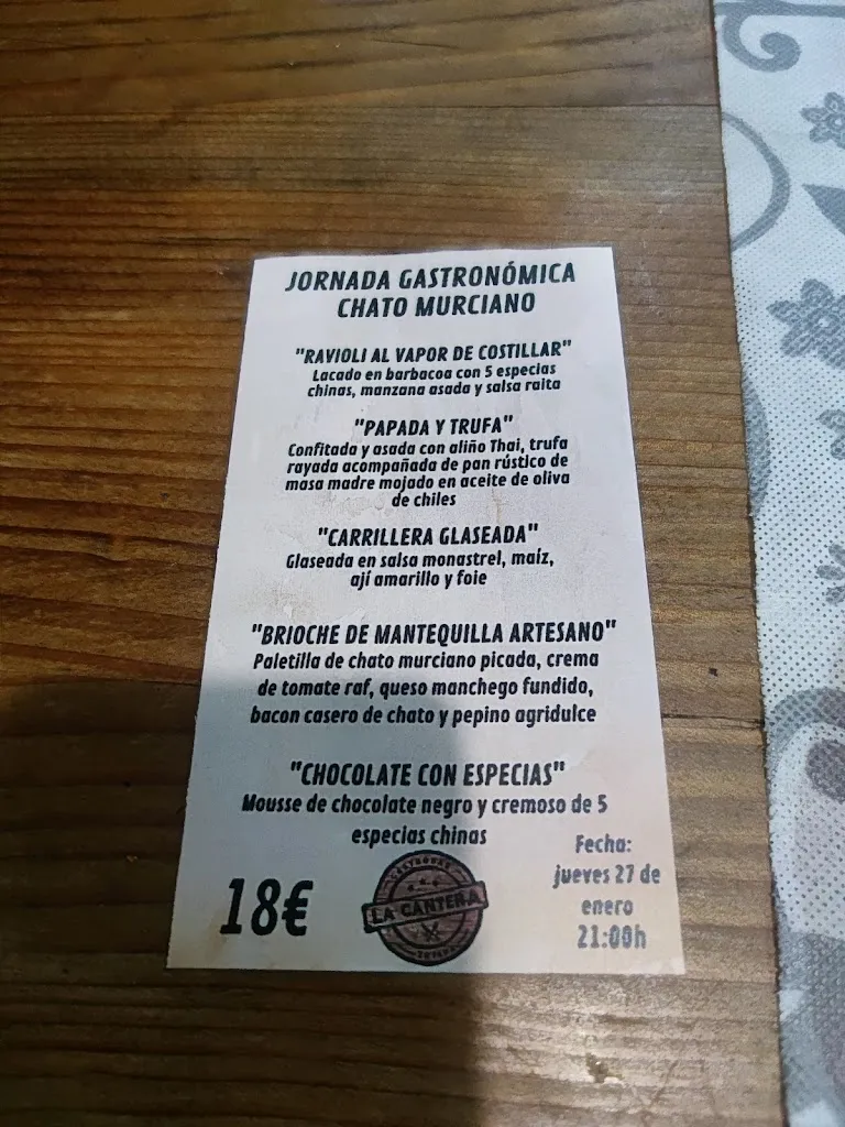 Menu_La Cantera Gastrobar_Totana_image_2