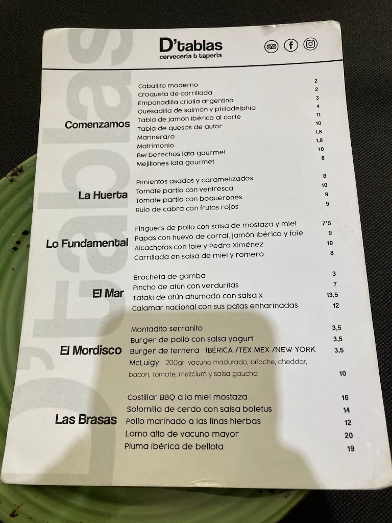 Menu_Bar D'tablas tapería_Totana_immagine_1