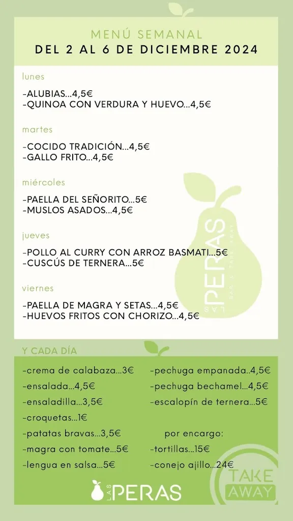 Menu_Las Peras - Bar & TakeAway_Totana_image_1