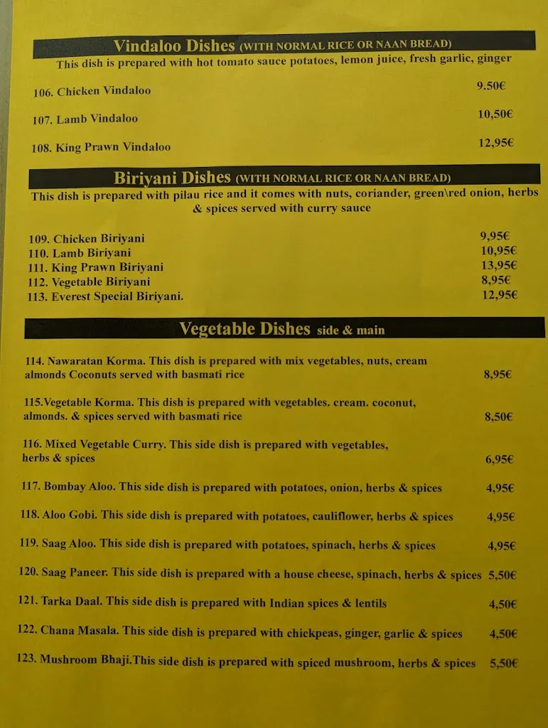 Menu_Mount Everest Restaurant_Pilar de la Horadada_image_2
