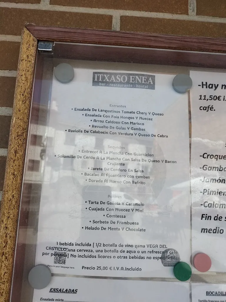 Menu_HOSTAL ITXASO-ENEA_Aoiz_image_2