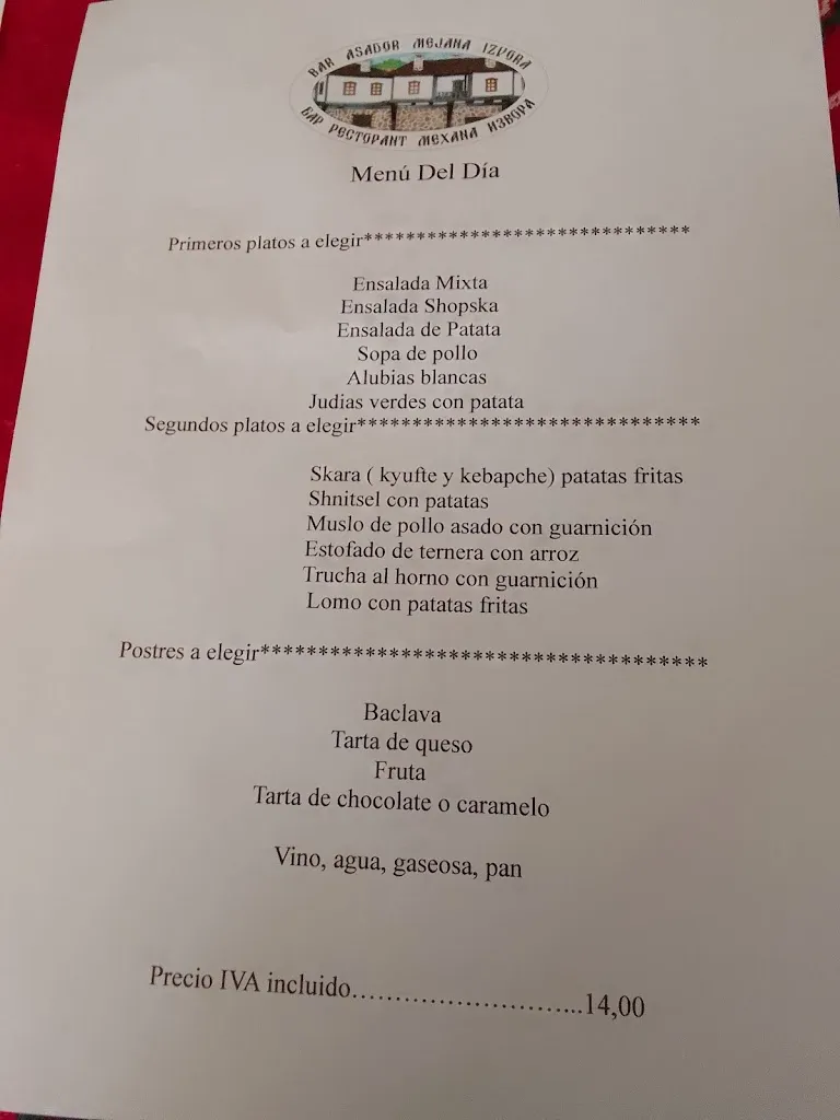 Menu_Bar Asador Mejana Izvora_Ansoáin/Antsoain_image_4