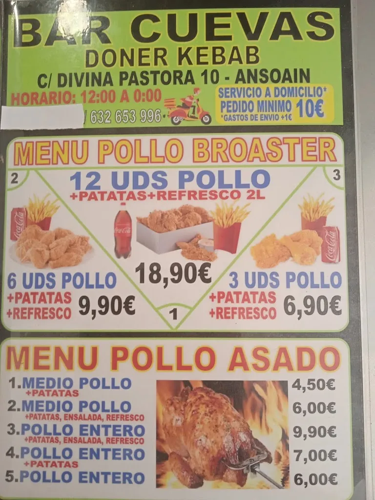Menu_Restaurante Doner Kebab Las Cuevas_Ansoáin/Antsoain_image_3