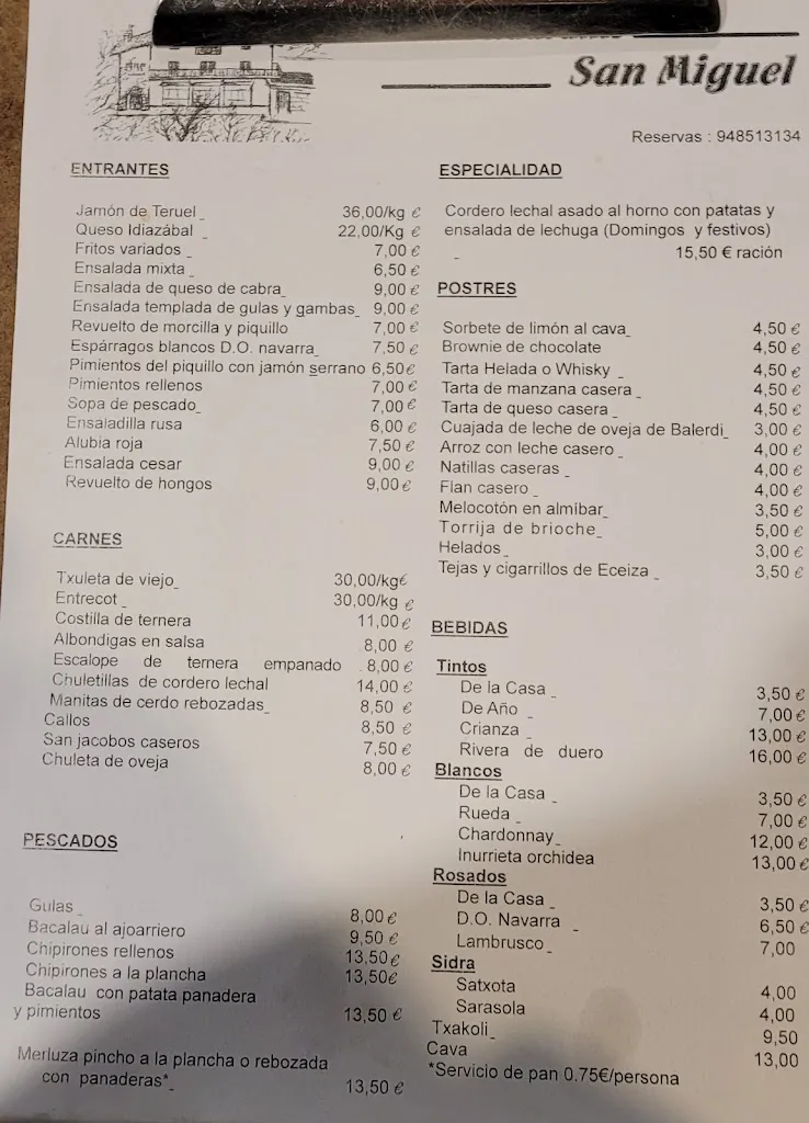 Menu_Bar Restaurante San Miguel_Araitz_image_2