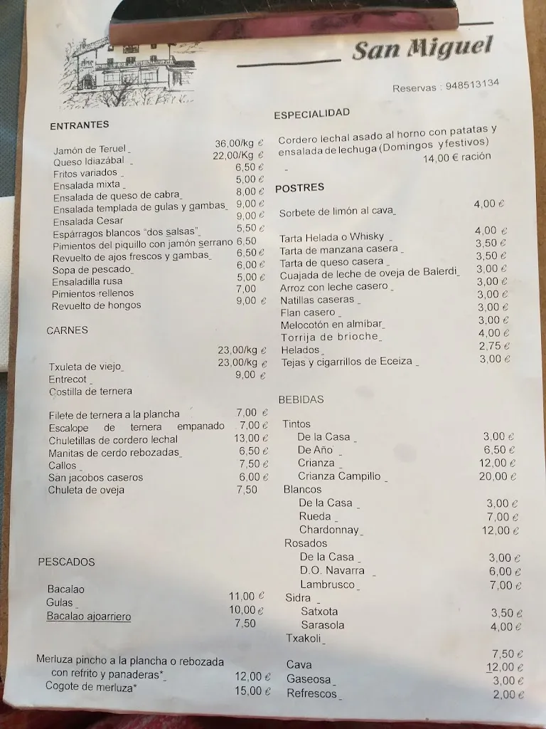 Menu_Bar Restaurante San Miguel_Araitz_image_3