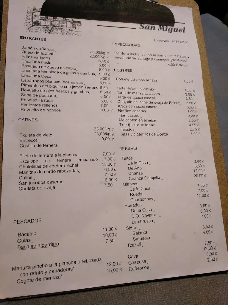 Menu_Bar Restaurante San Miguel_Araitz_image_4