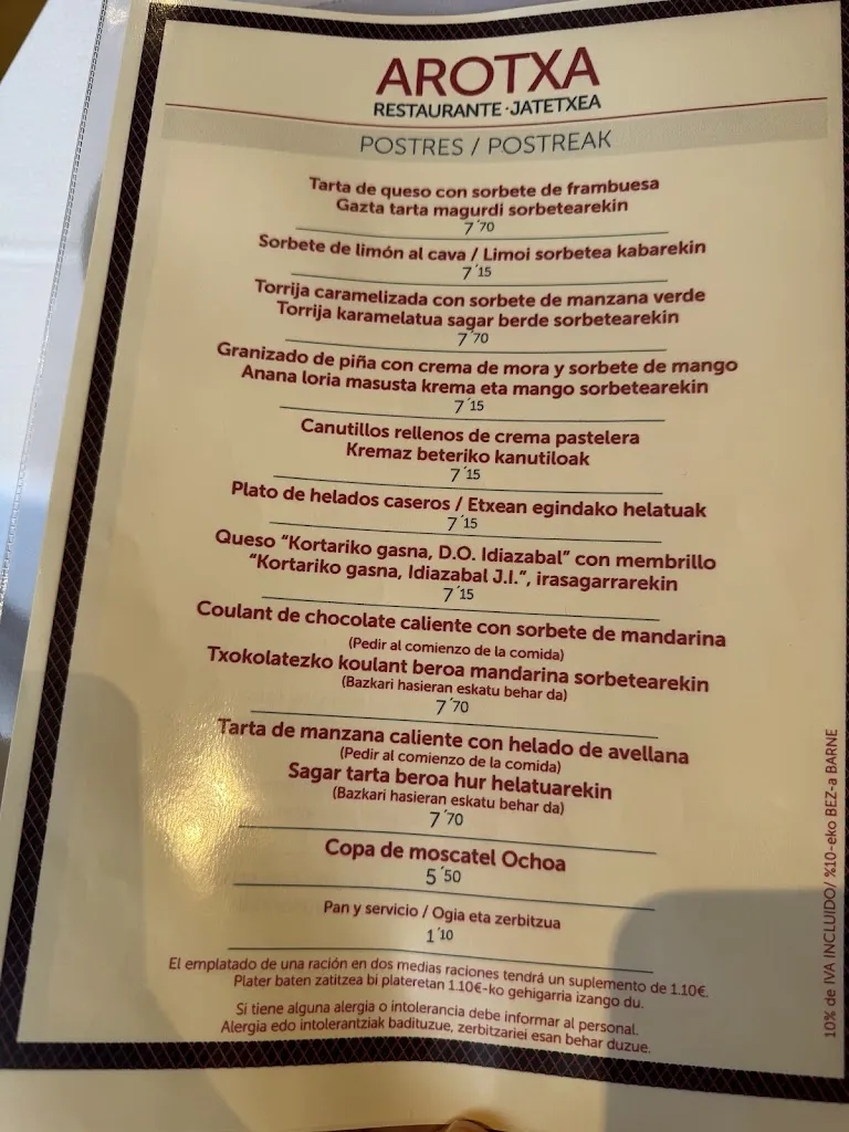 Menu_Arotxa restaurant_Araitz_image_2