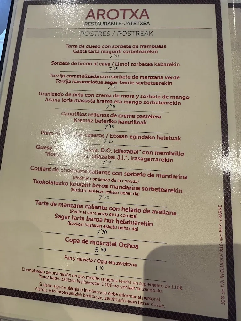 Menu_Arotxa restaurant_Araitz_image_4