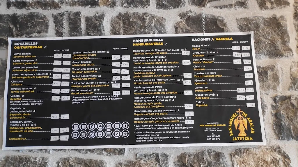 Menu_Restaurante San Miguel de Aralar_Araitz_image_1