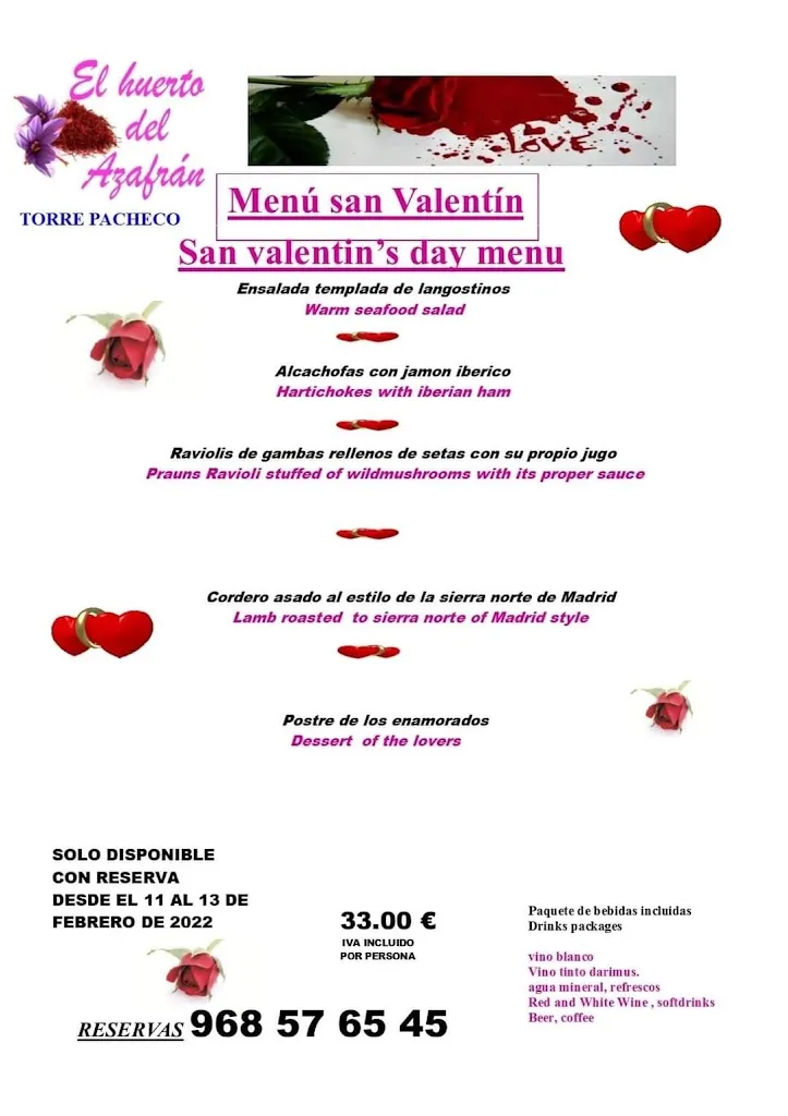 Menu_Restaurante El Huerto Del Azafran_Torre-Pacheco_image_1