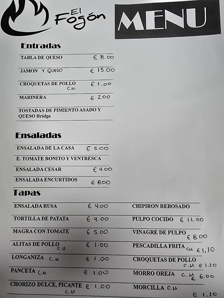 Menü_Restaurante El Fogón_Torre-Pacheco_Bild_1