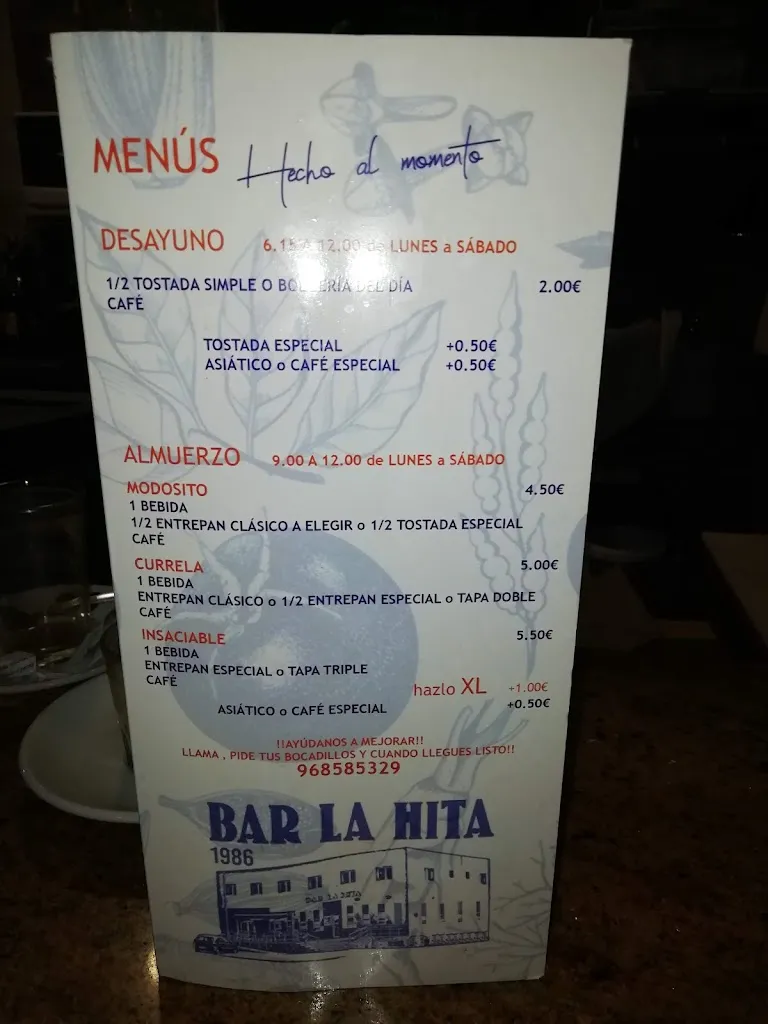 Menü_Restaurant Bar La Hita_Torre-Pacheco_Bild_1