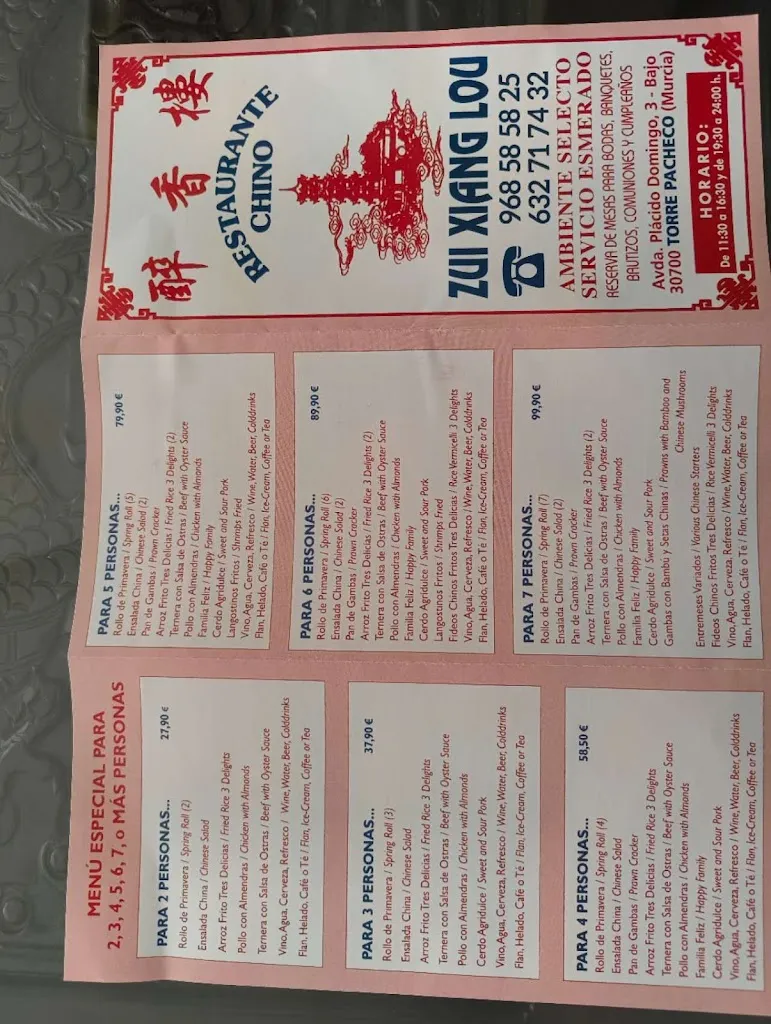 Menu_Restaurante Zui Xiang Lou_Torre-Pacheco_image_2