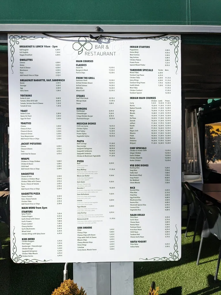 Menu_Shamrock Bar & Restaurant_Torre-Pacheco_image_2