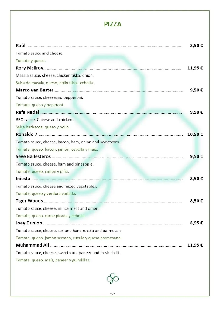 Menu_Shamrock Bar & Restaurant_Torre-Pacheco_image_3