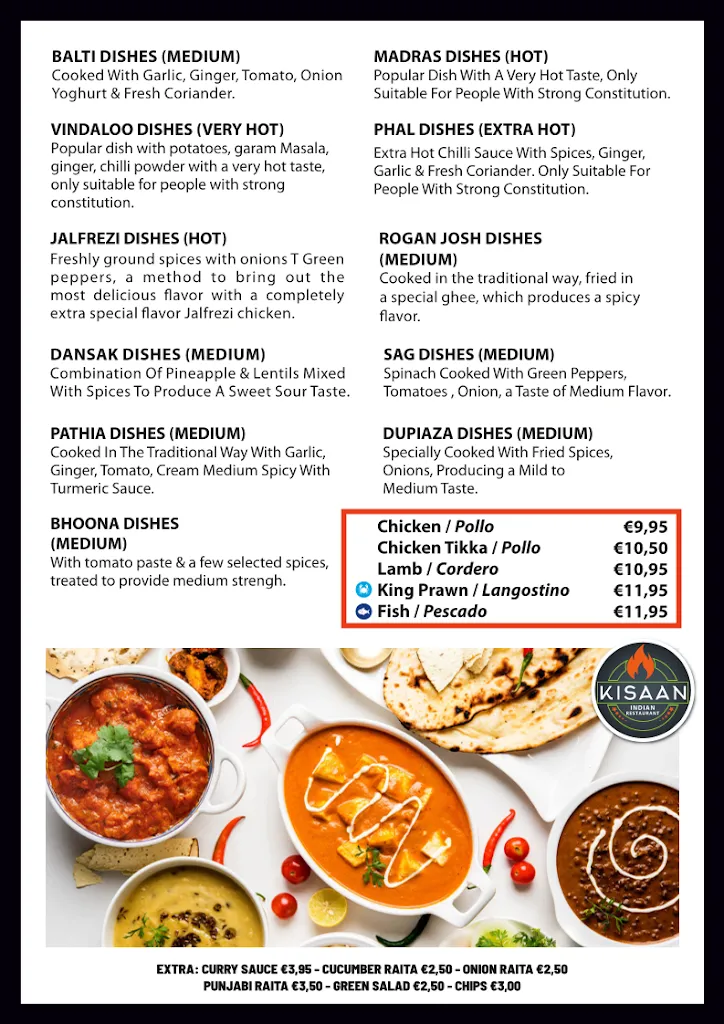 Menu_KISAAN INDIAN RESTAURANT_Torre-Pacheco_image_1