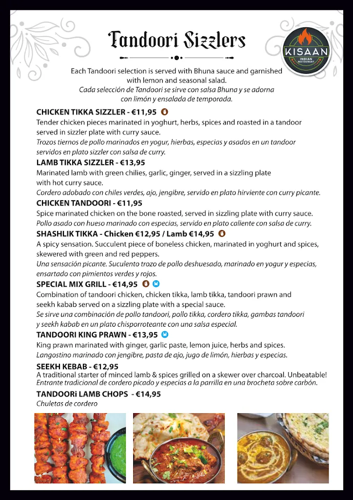 Menu_KISAAN INDIAN RESTAURANT_Torre-Pacheco_image_2