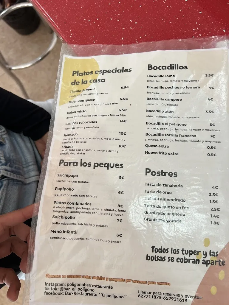 Menu_Bar El Poligono_Torre-Pacheco_immagine_1