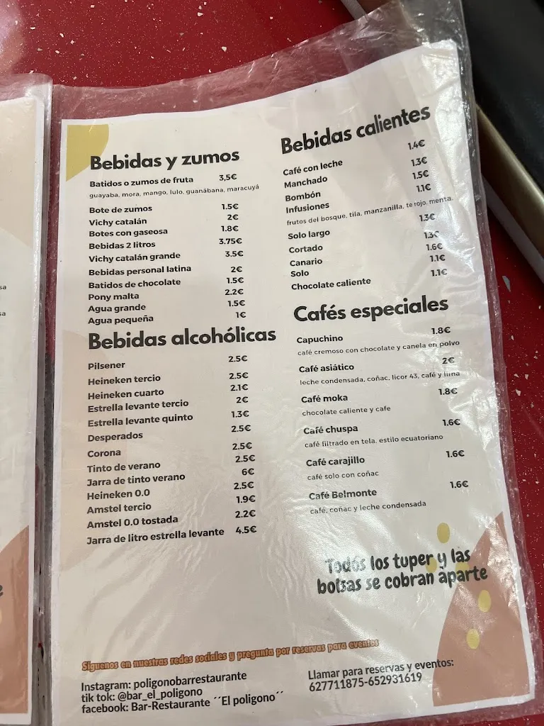 Menu_Bar El Poligono_Torre-Pacheco_immagine_4