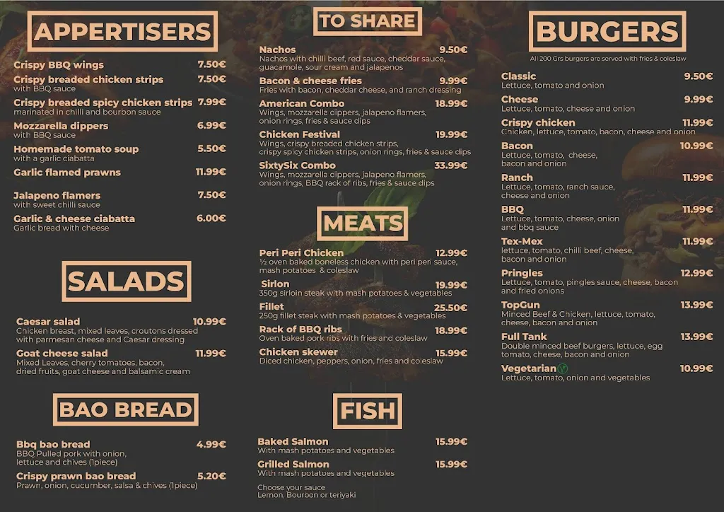 Menu_SixtySix American Bar & Grill_Torre-Pacheco_image_1