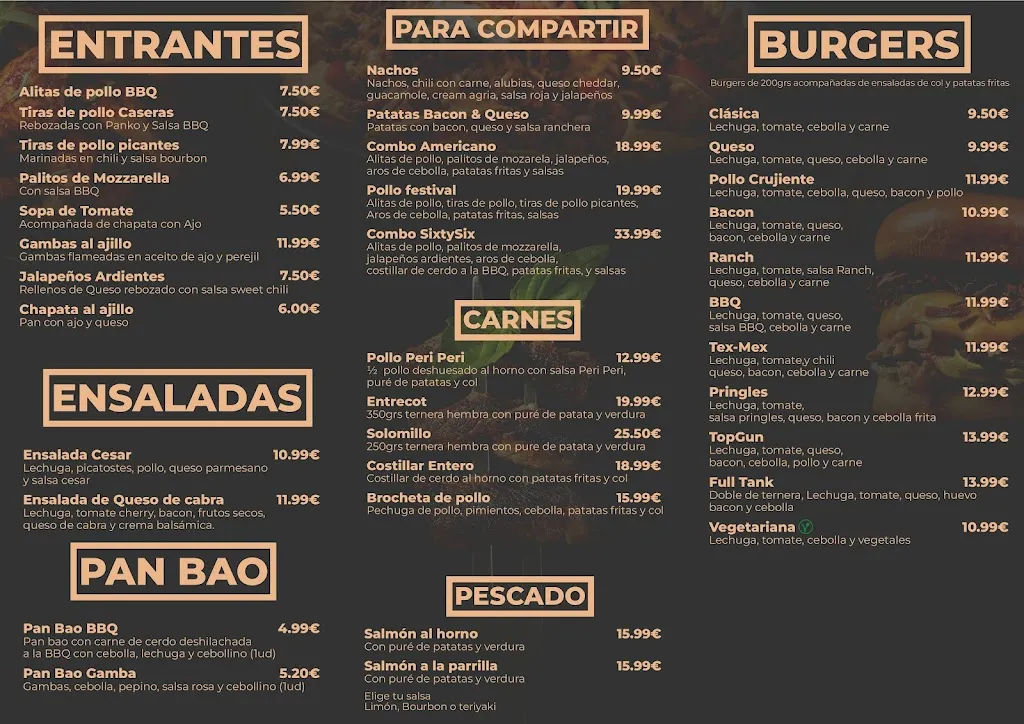 Menu_SixtySix American Bar & Grill_Torre-Pacheco_image_2